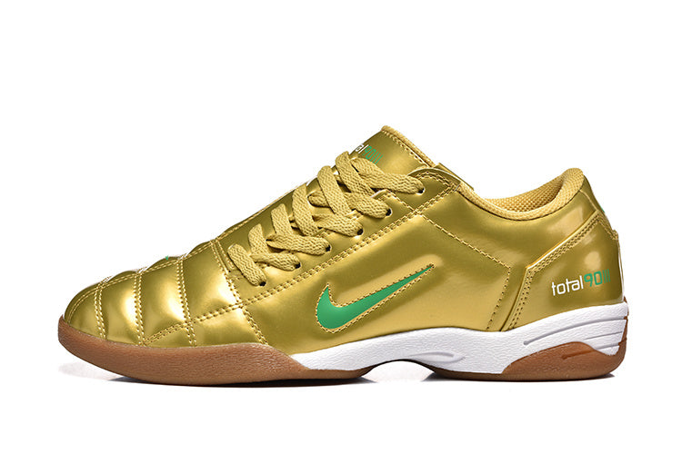 Nike Total90 Indoor Soccer Shoes in Gold Green - product image from the listing.