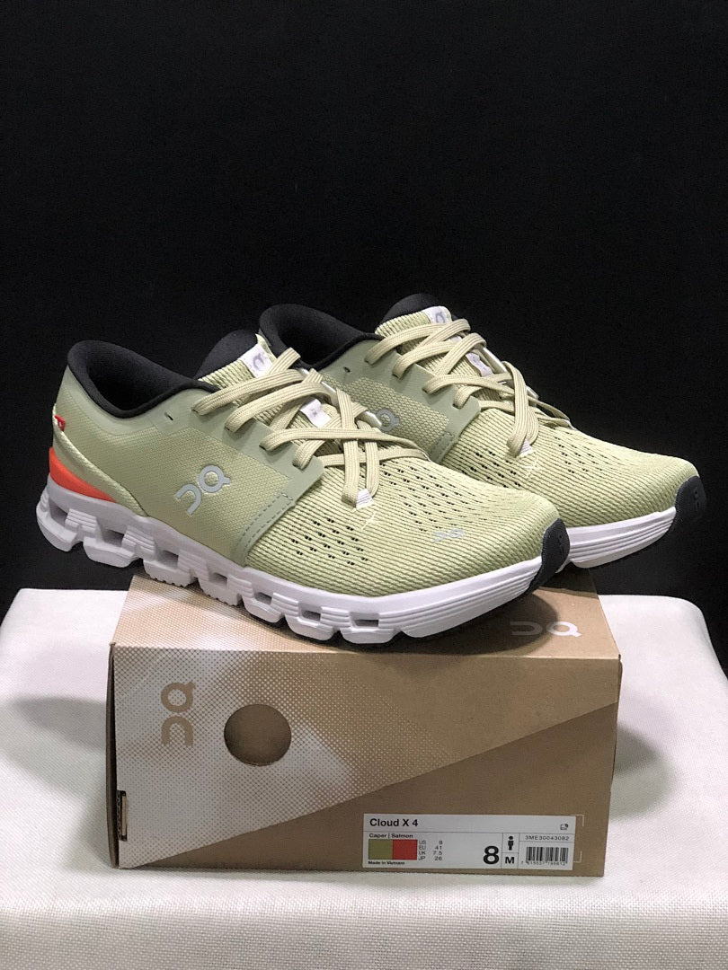 On Cloud X 4 Sneakers in Sage in Green - product image from the listing.