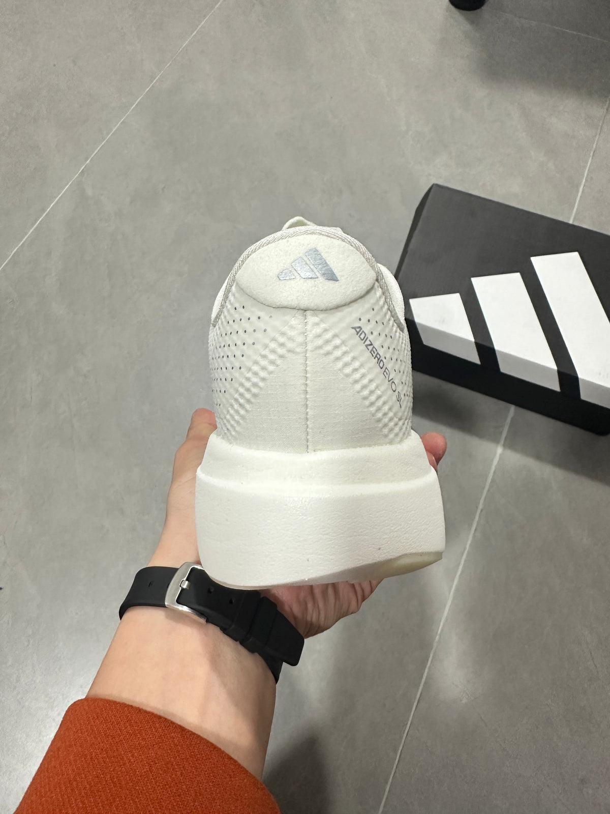 adidas Adizero JR2028 Running Shoes in White Silver - product image from the listing.