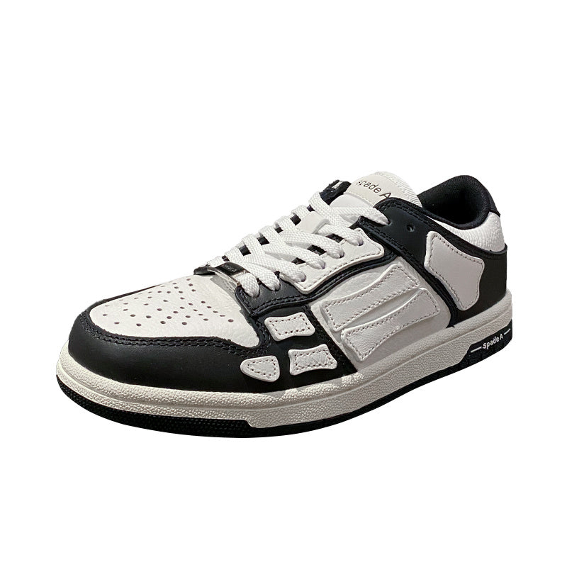 Black and White Spade A Low-Cut Sneakers MFS003-004 - product image from the listing.