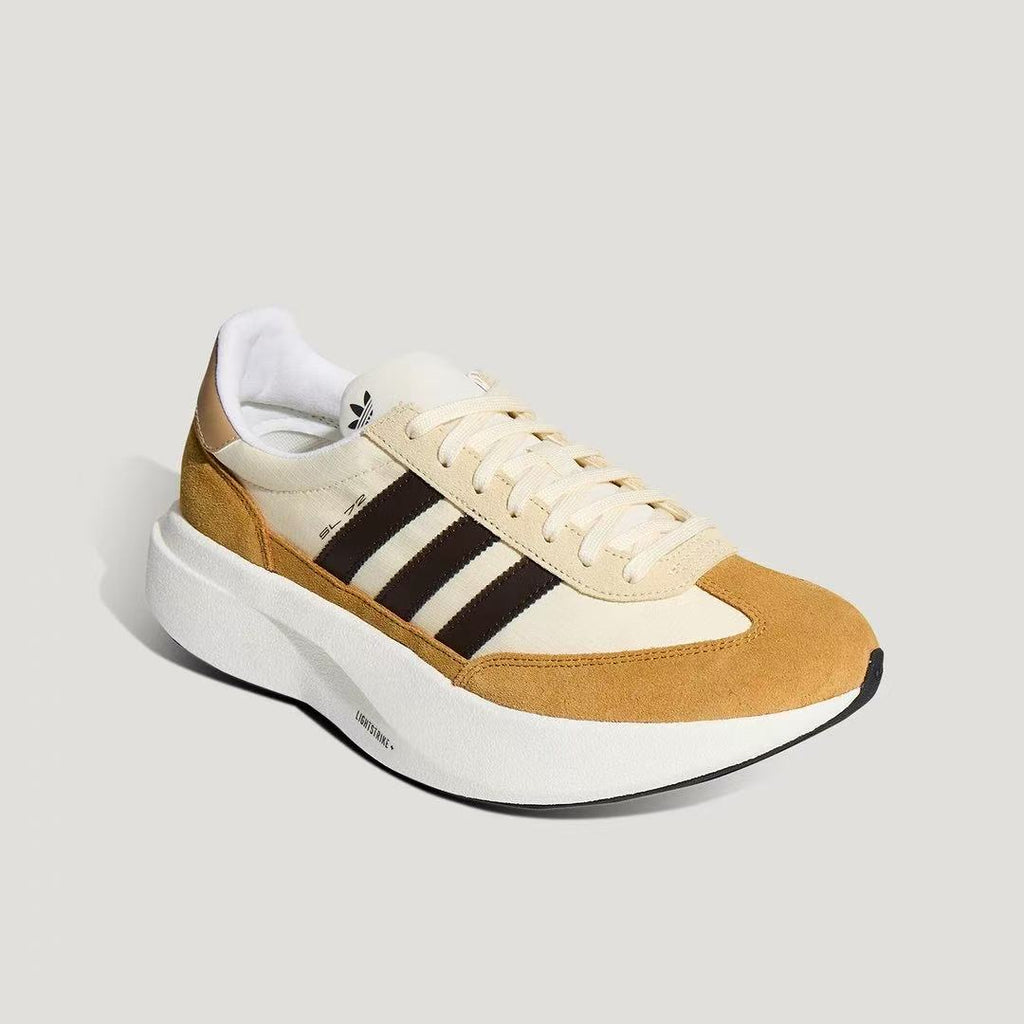Cream and Tan adidas Nizza Platform Low Sneakers - product image from the listing.