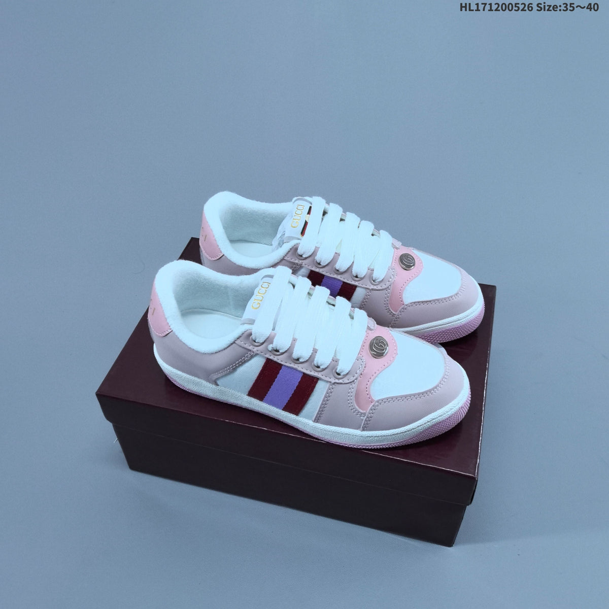 Gucci Screener Distressed Low-Cut Sneakers - product image from the listing.