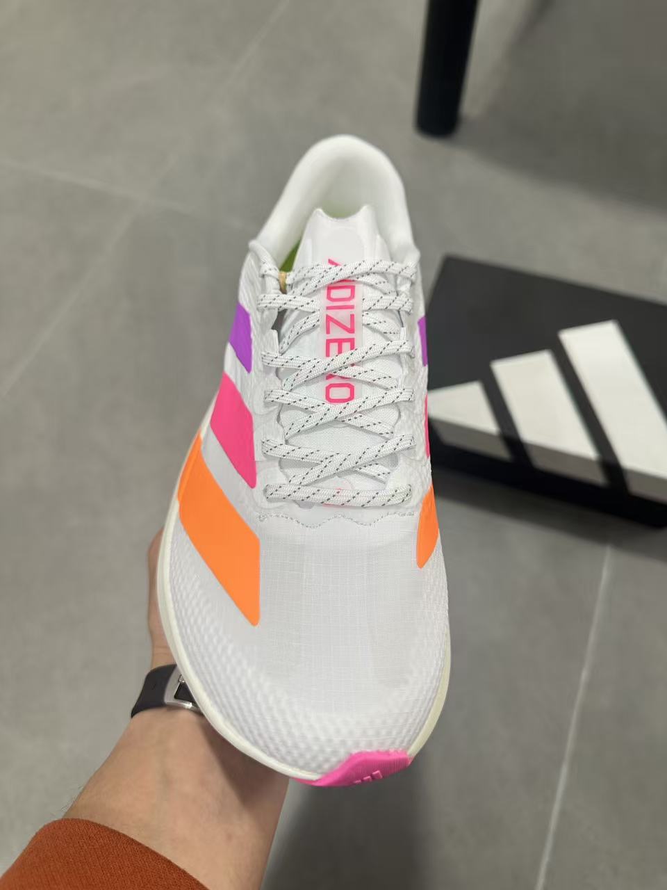 Nike Lightstrike Pro Running Shoes in White Pink Orange KI4450 - product image from the listing.