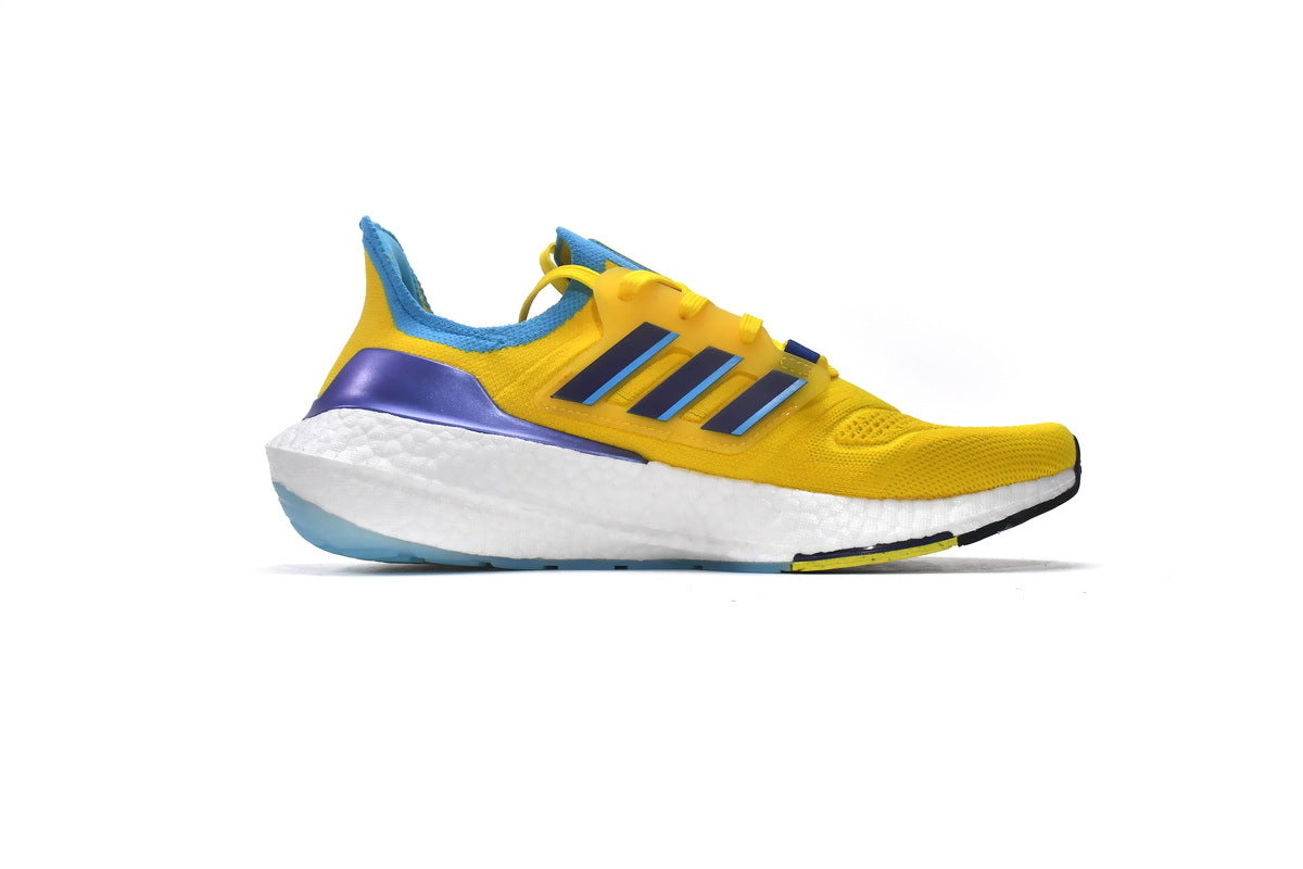 adidas UltraBoost 22 Shoes for Running, Yellow and Blue, GW1710 - product image from the listing.