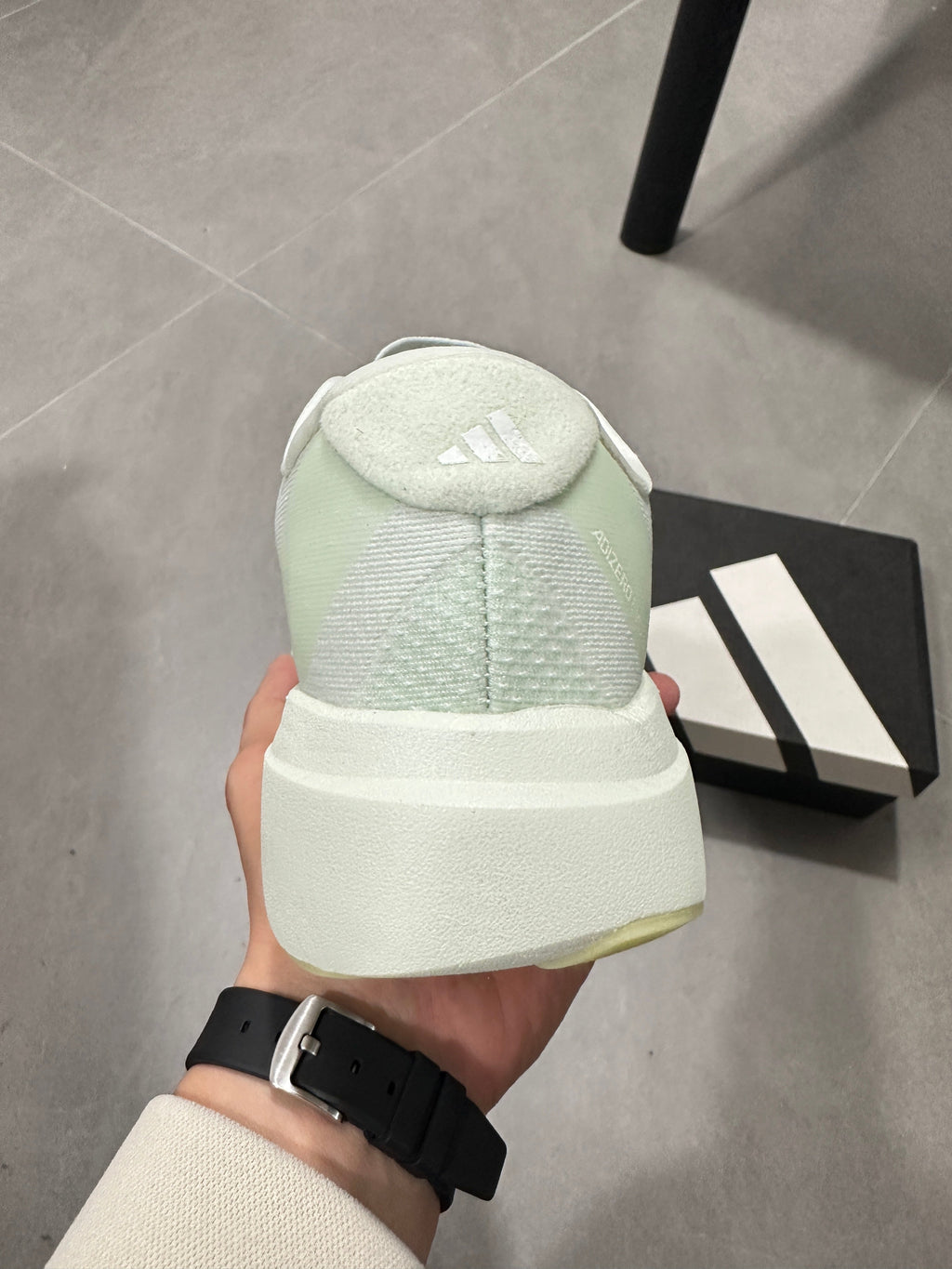 adidas Lightstrike Pro Running Shoes in White Green JR5840 - product image from the listing.