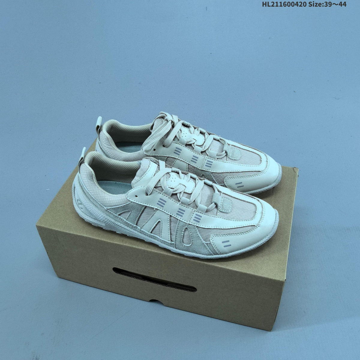 Men's ECCO BIOM Outdoor Sneakers, Black and Light Neutral - product image from the listing.