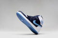 Blue and White Jordan 1 High Paul Edition Navy Sneakers - product image from the listing.