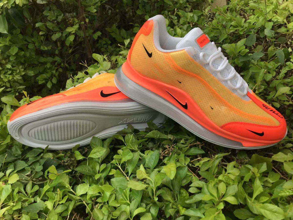 Orange and Yellow Nike Air Max 720 Sneakers - product image from the listing.