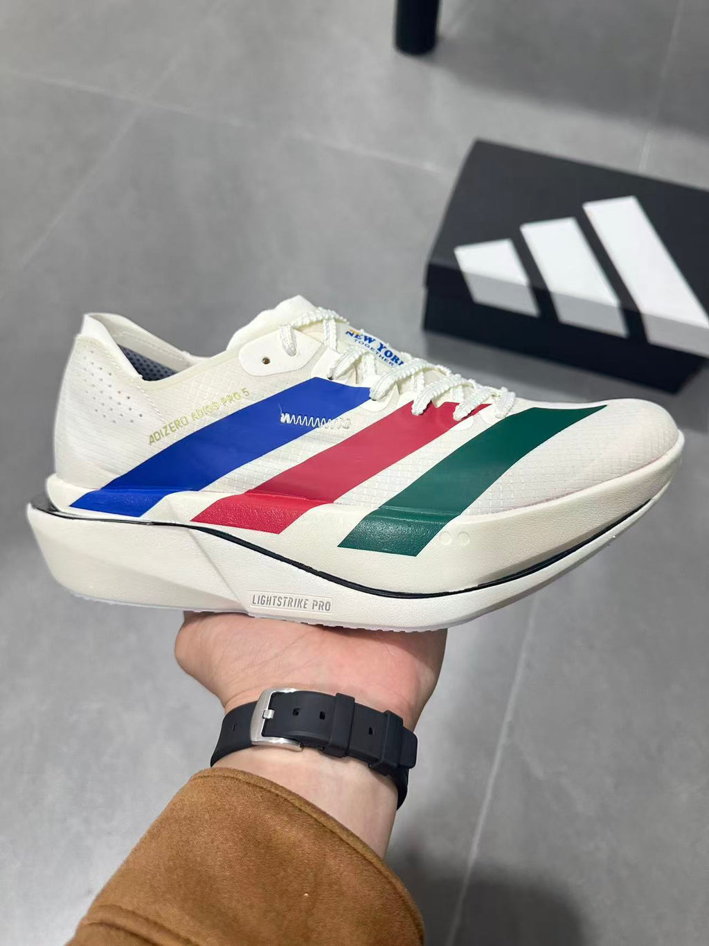 adidas Lightstrike Pro Shoes for Running White Multi-Color KI8296 - product image from the listing.