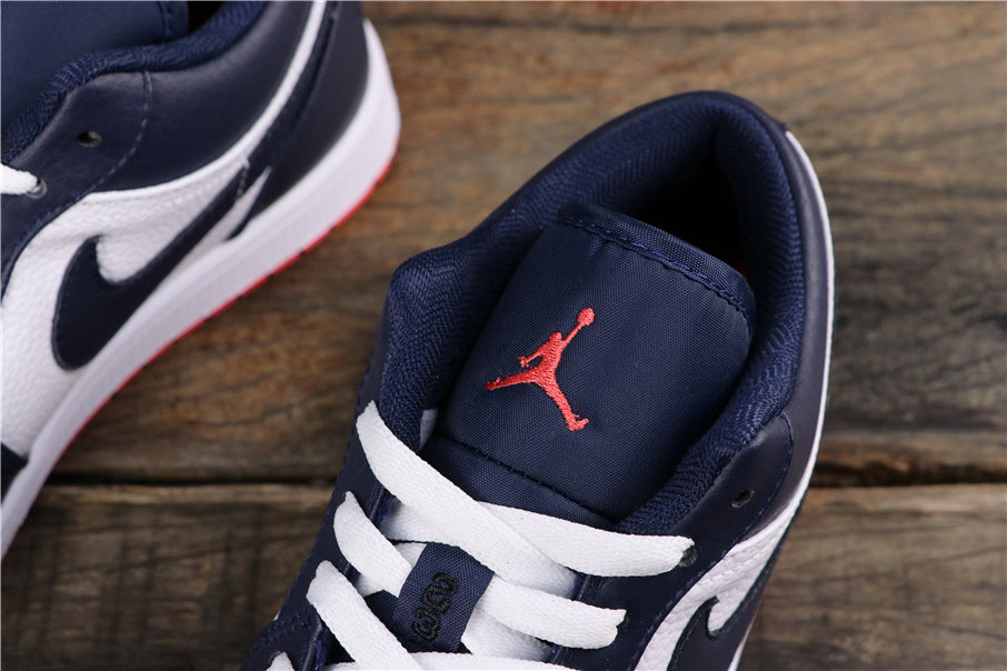 Midnight Navy White 553558-481 Sneakers - Air Jordan 1 Low - product image from the listing.