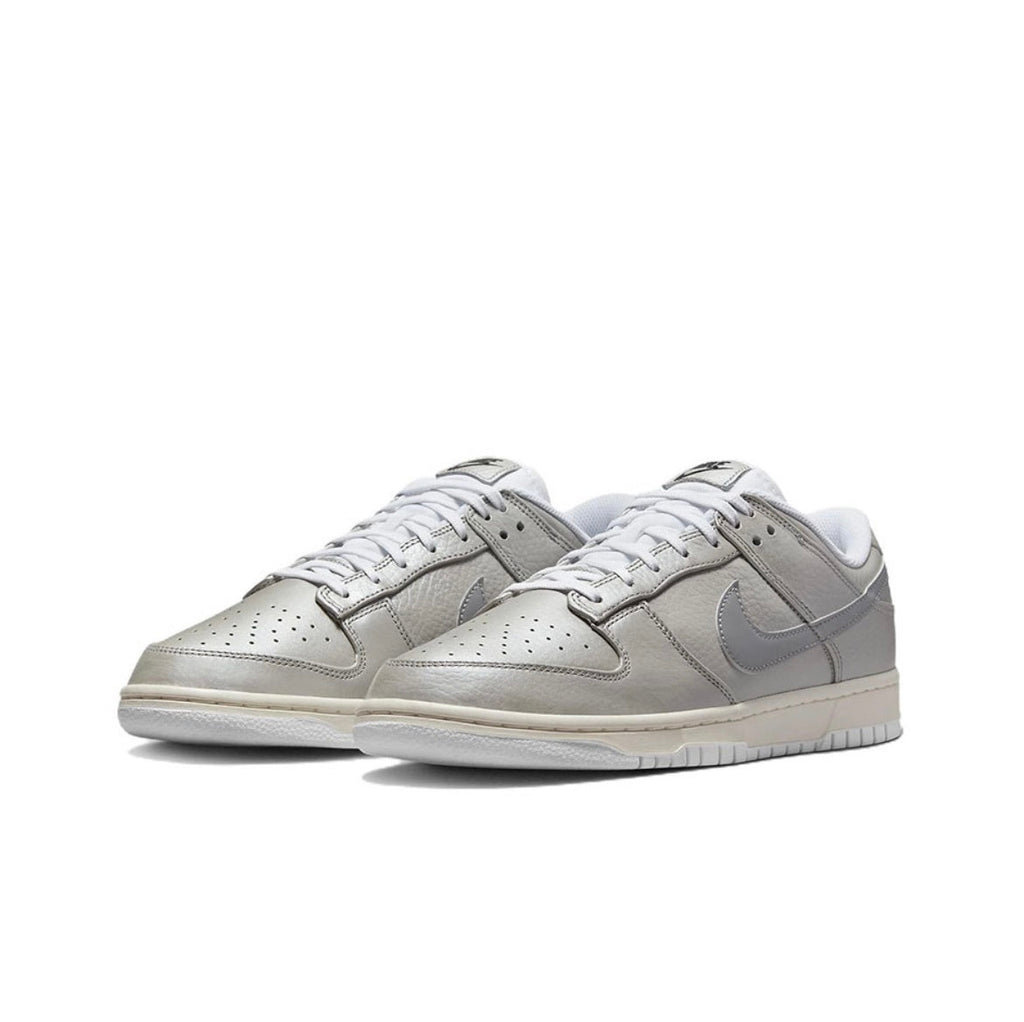 Nike Dunk Low Sneakers in Metallic Silver DX3197-095 - product image from the listing.