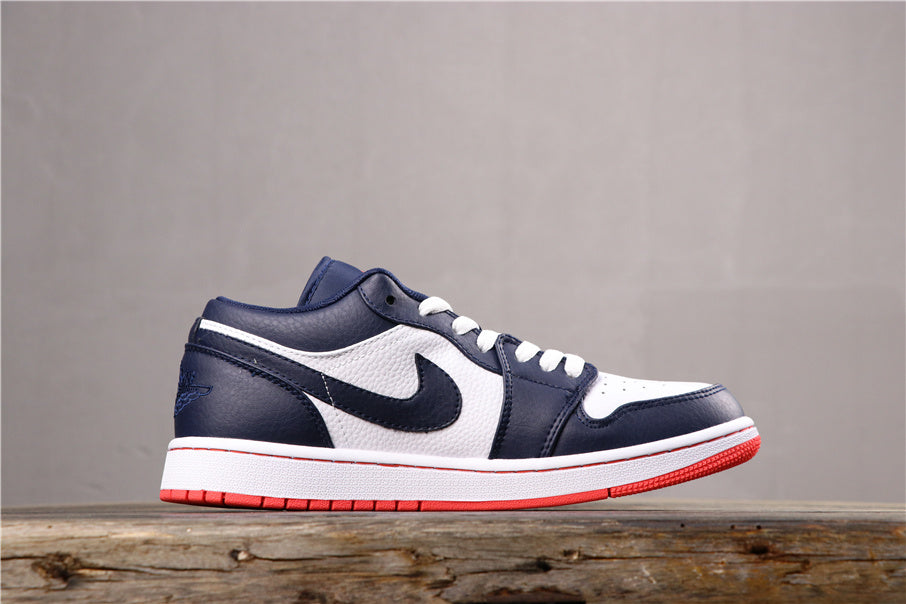 Midnight Navy White 553558-481 Sneakers - Air Jordan 1 Low - product image from the listing.