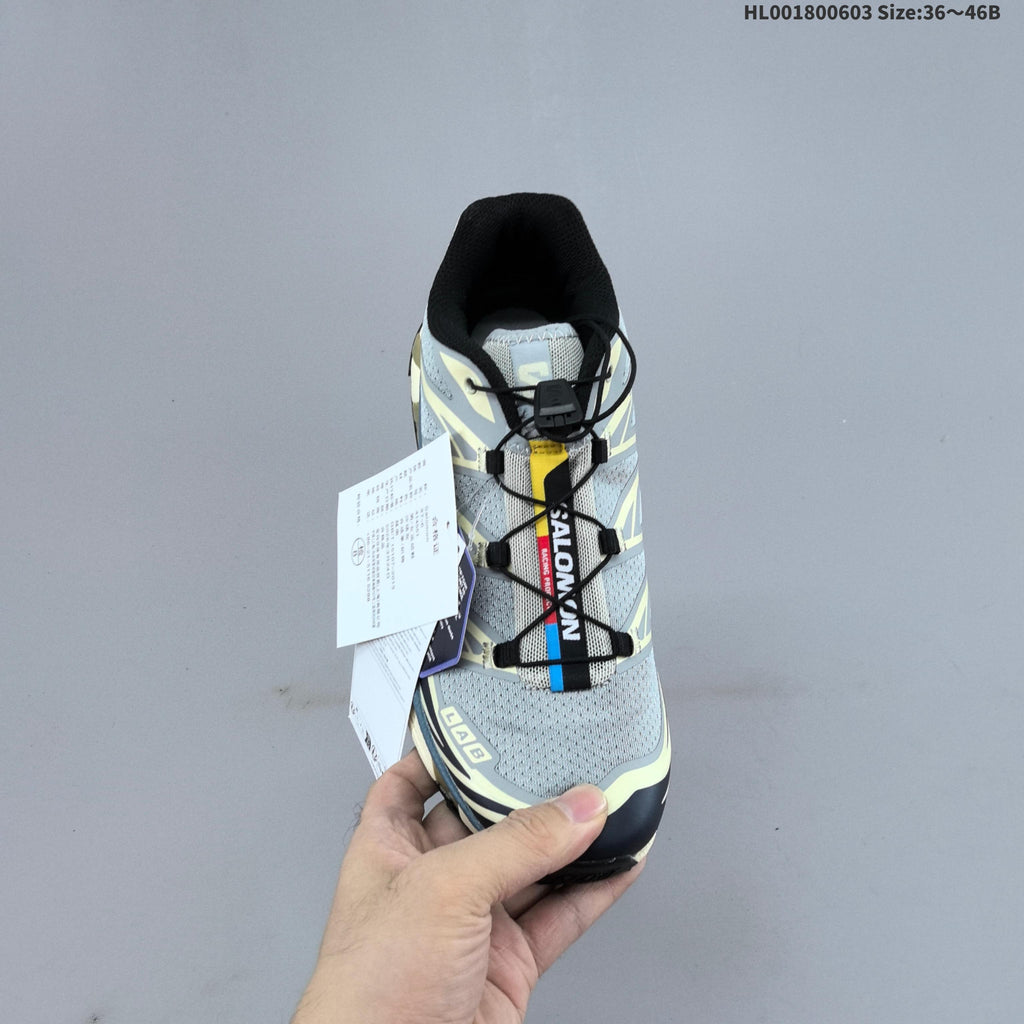 Gray Salomon XT-6 GTX Trail Running Shoes - product image from the listing.