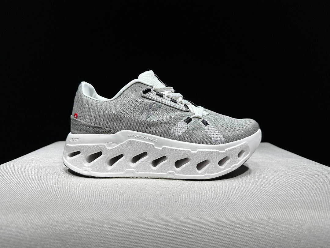 On Cloudeclipse Running Shoes, in Gray and White - product image from the listing.