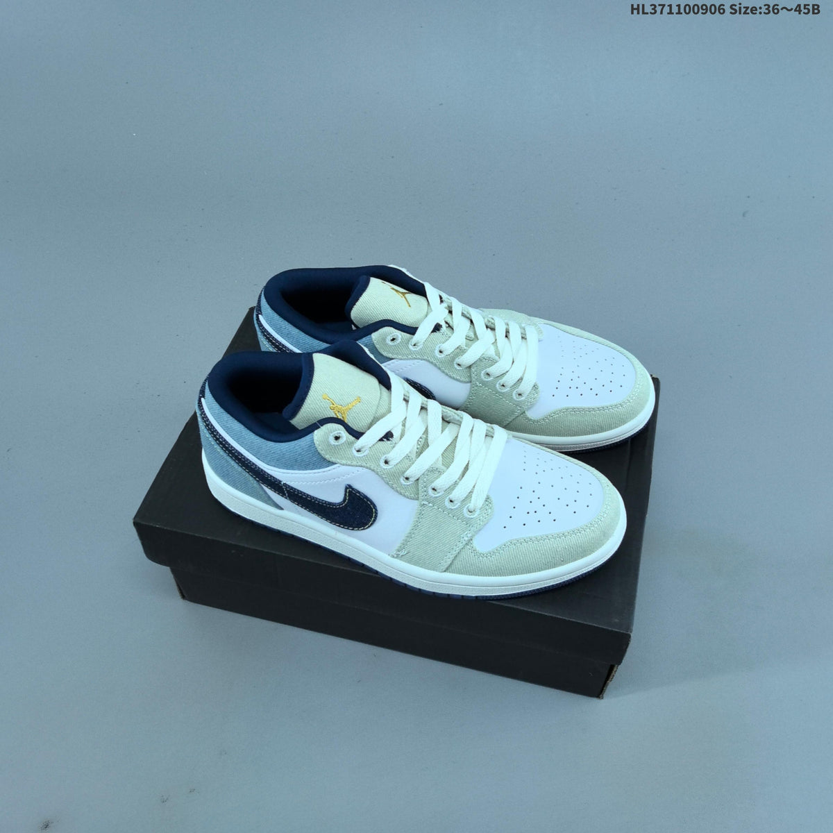 Sneakers, White and Color-Accent Styles - Nike Air Jordan 1 Low - product image from the listing.
