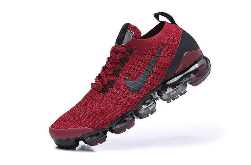 Nike Air VaporMax 2019 Sneakers in Burgundy and Black - product image from the listing.