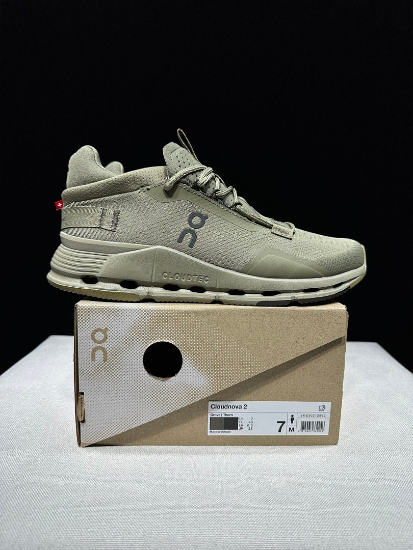 Olive Green On Cloudnova 2 Sneakers - product image from the listing.
