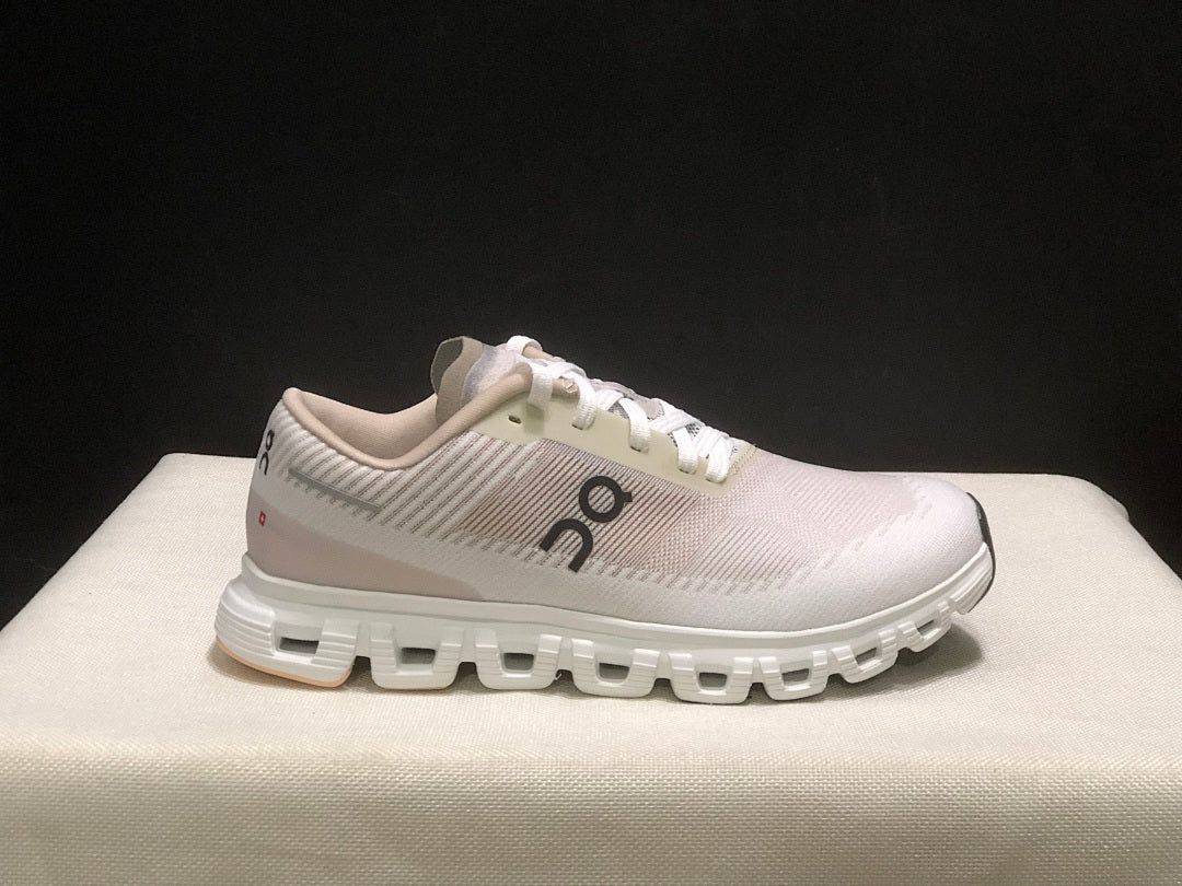 White and Beige On Cloud 6 Push Sneakers - product image from the listing.