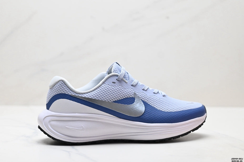 Nike Revolution 8 Running Shoes, in Light Blue and Navy - product image from the listing.