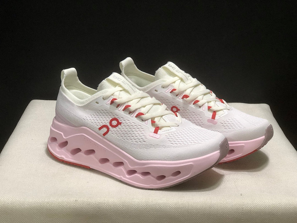 On Cloudsurfer Max Sneakers in Ivory Pink - product image from the listing.
