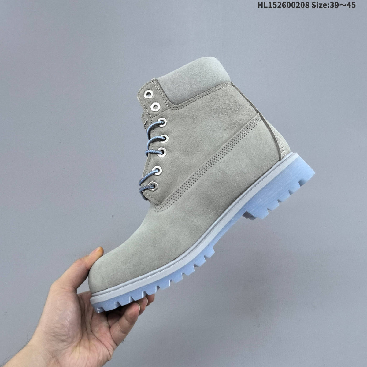 Grey Timberland High-Top Lace-Up Boots - product image from the listing.