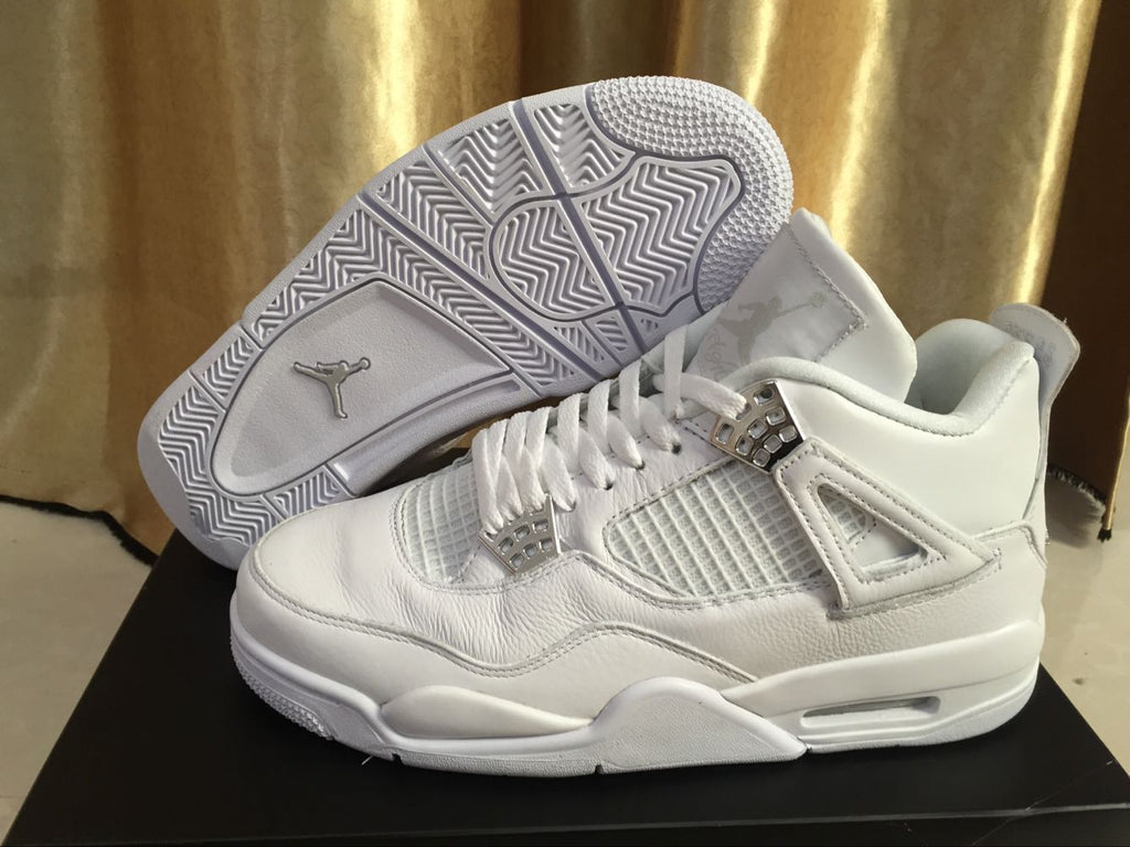 Air Jordan 4 Retro White High-Top Sneakers - product image from the listing.