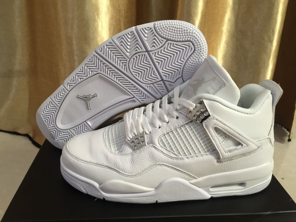 Air Jordan 4 Retro White High-Top Sneakers - product image from the listing.