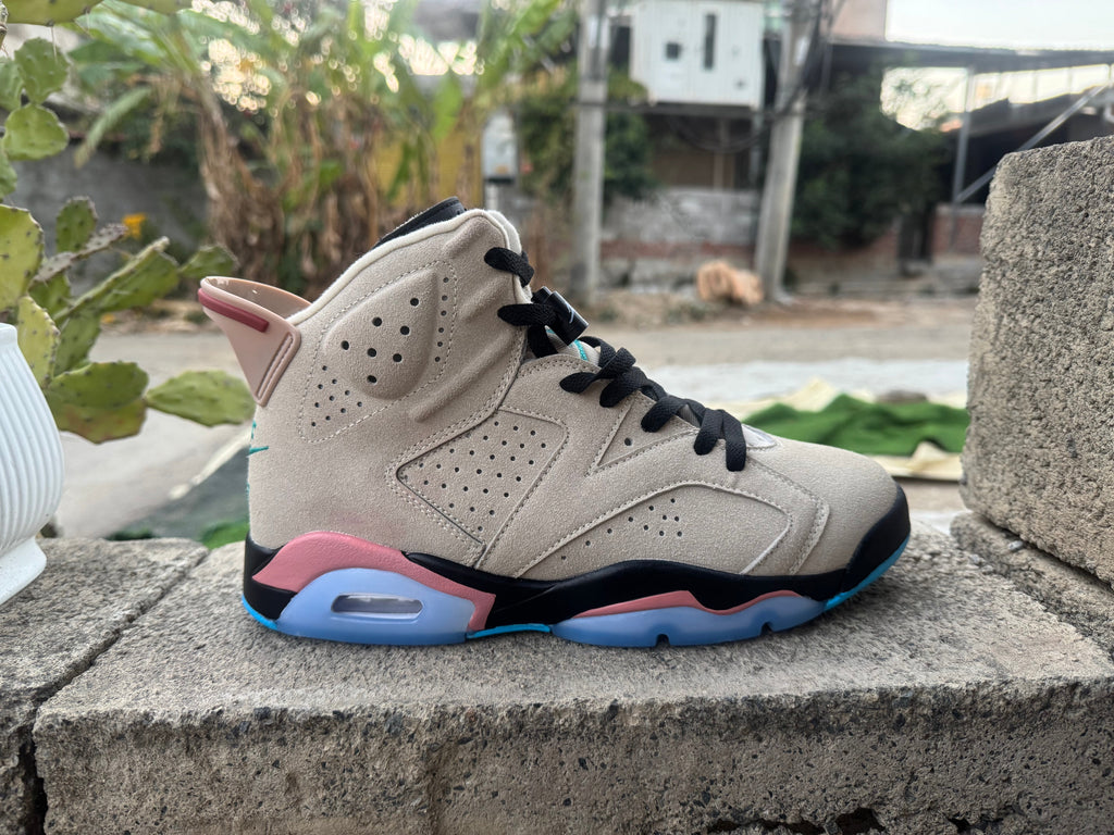 "Sail/Green" Air Jordan 6 Retro Sail/Green/White - product image from the listing.