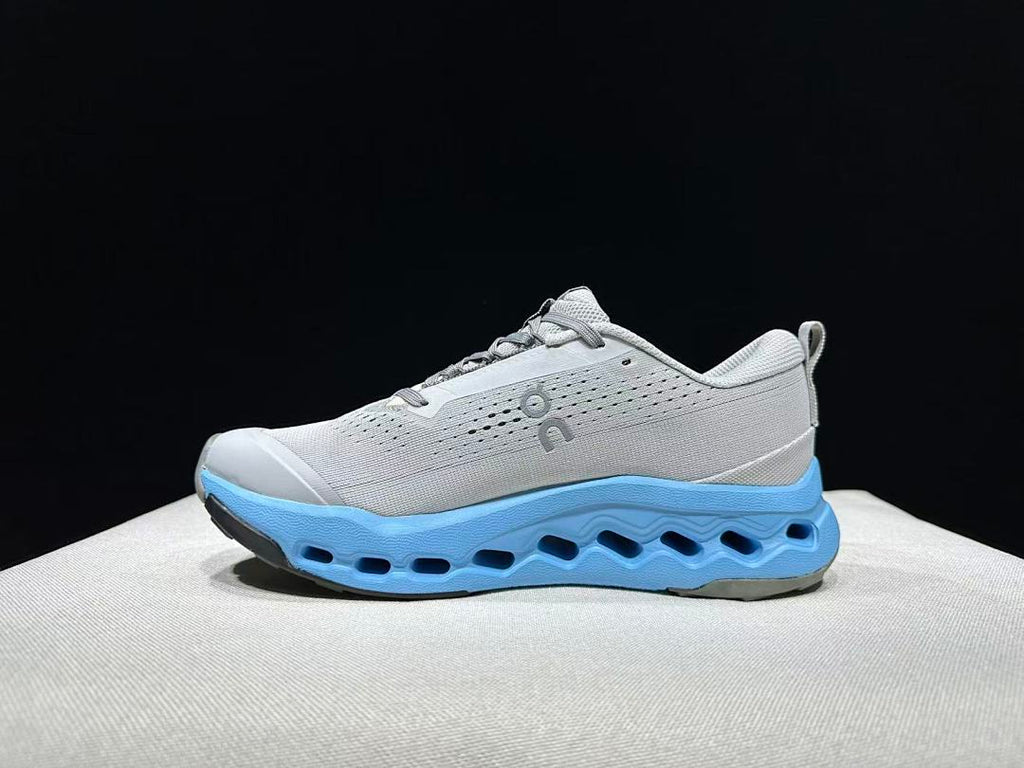 On Cloudsurfer Trail 2 Trail Shoes for Running, Grey/Blue - product image from the listing.