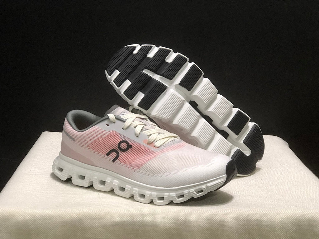 White and Pink On Cloud 6 Push Sneakers - product image from the listing.