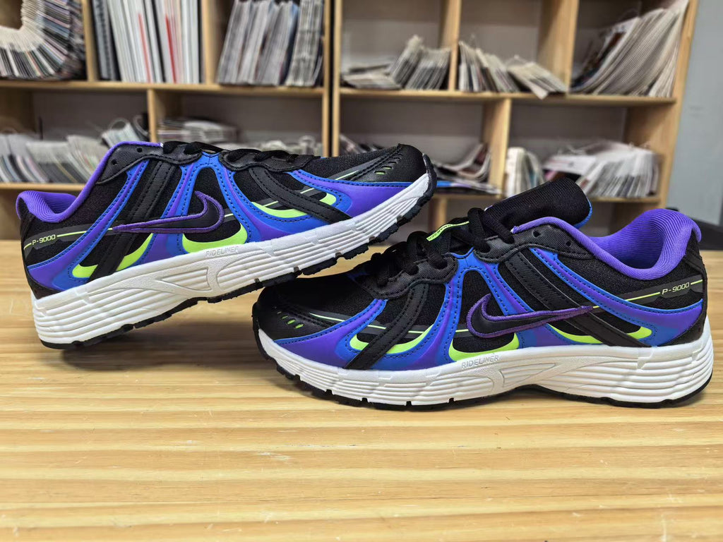 Nike P-9000 Sneakers in Black Blue Purple - product image from the listing.