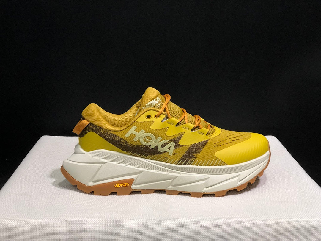 Yellow HOKA Skyline Float X Trail Running Shoes - product image from the listing.