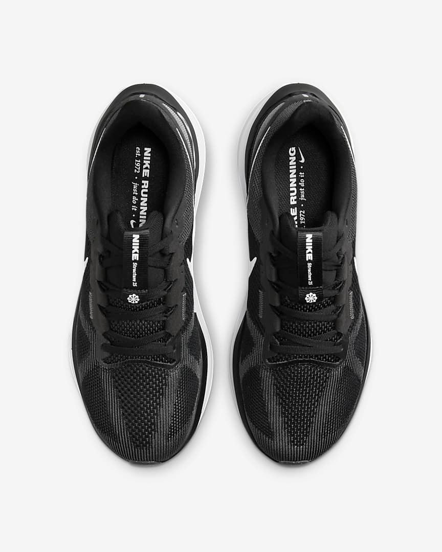Nike Structure 25 Road Running Shoes in Black DJ7883-002 - product image from the listing.