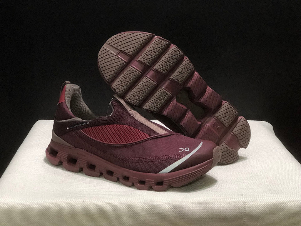 On Cloud X 4 Coast Slip-On Sneakers in Burgundy Red - product image from the listing.