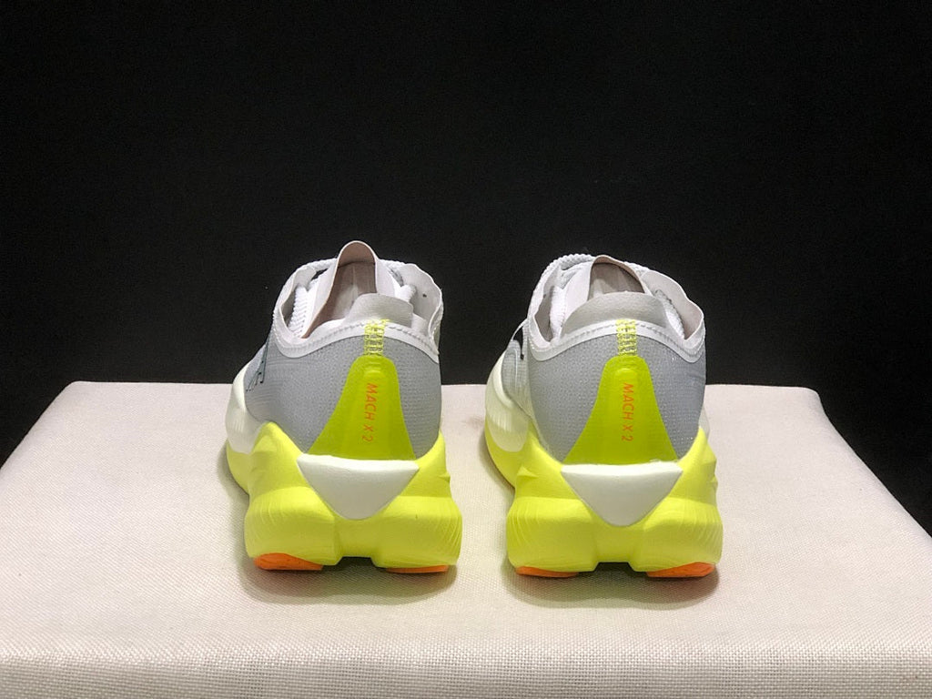 HOKA Mach X 2 Running Shoes, Gray and Neon in Yellow - product image from the listing.