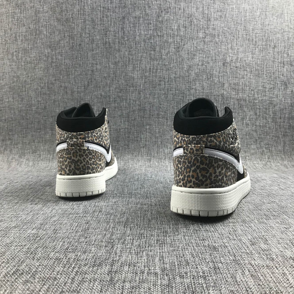 Leopard Print Sneakers - Air Jordan 1 Mid SE GS BQ6931-021 - product image from the listing.