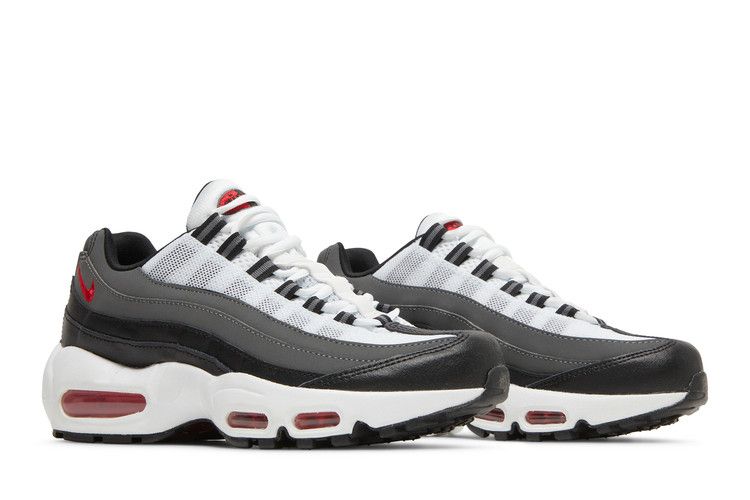Recraft White Iron Grey University Red (GS) - Nike Air Max 95 - product image from the listing.