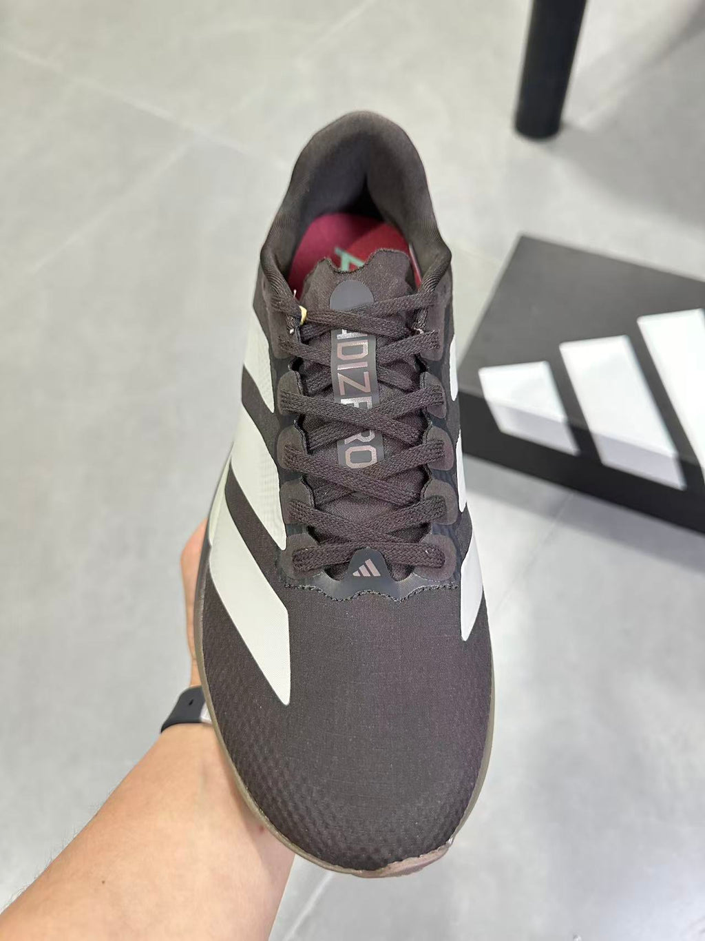 KJ2002 Gray Shoes for Running with White Stripes - product image from the listing.