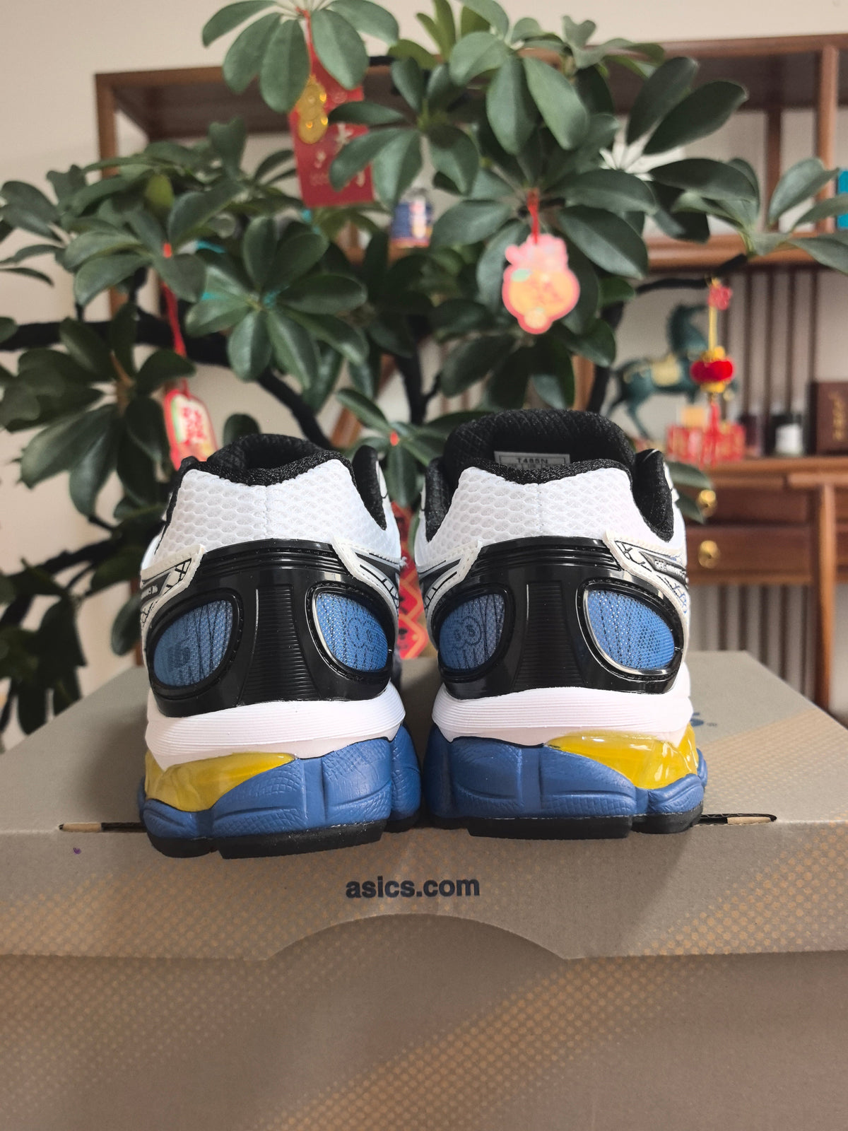 ASICS GEL-Quantum 360 Sneakers in White Black Blue - product image from the listing.