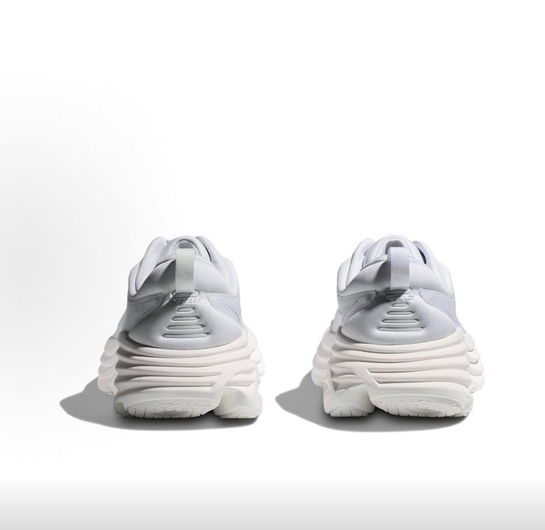 HOKA Bondi 8 Running Sneakers in White - product image from the listing.