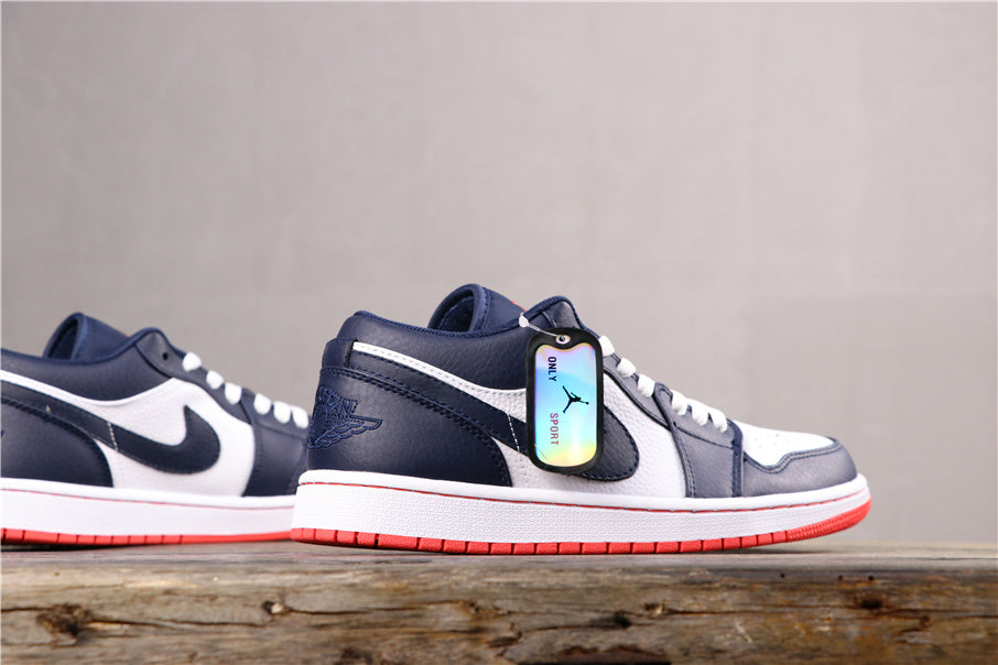 Midnight Navy White 553558-481 Sneakers - Air Jordan 1 Low - product image from the listing.