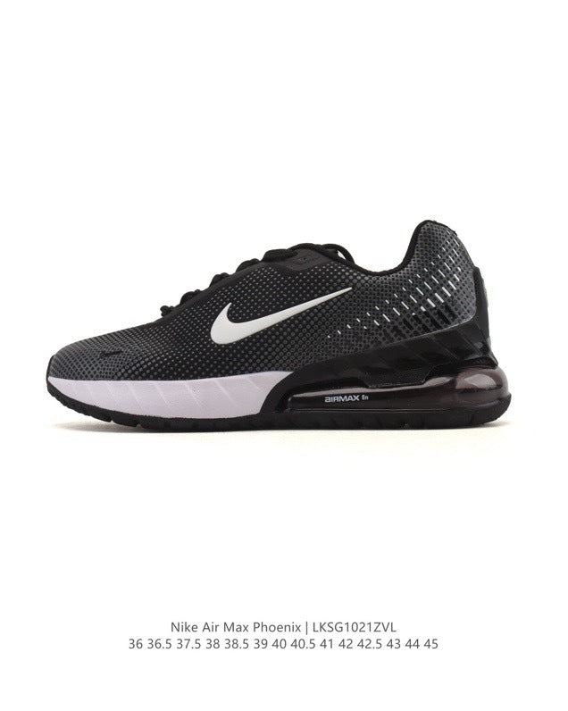Nike Air Max Phoenix Sneakers in Black and White LKS1021ZVI - product image from the listing.