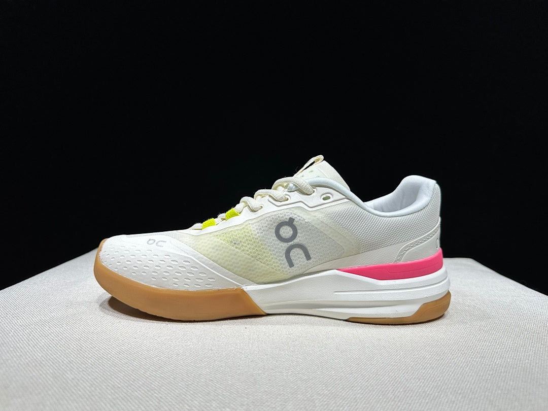 On THE ROGER Advantage Pro Tennis Shoes in White Beige Pink - product image from the listing.