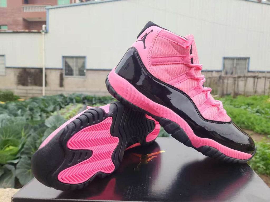 "Pink/Black" Air Jordan 11 Retro Sneaker - product image from the listing.