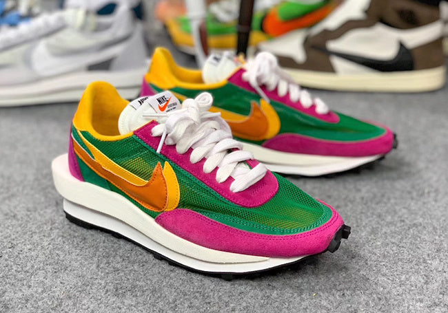 Nike LDV Waffle Sacai BV0073-301 Sneakers in Green Pink - product image from the listing.