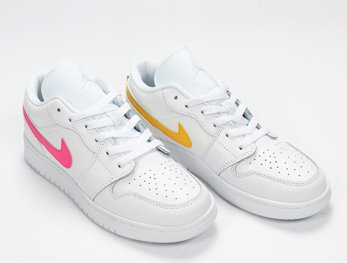 Nike Air Force 1 Low Candy Swoosh Sneakers in White CW7035-100 - product image from the listing.