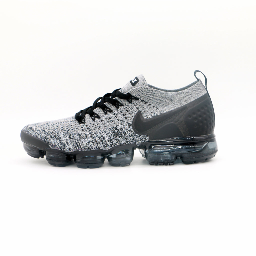 Grey and Black Nike Air VaporMax Flyknit 2 Sneakers - product image from the listing.