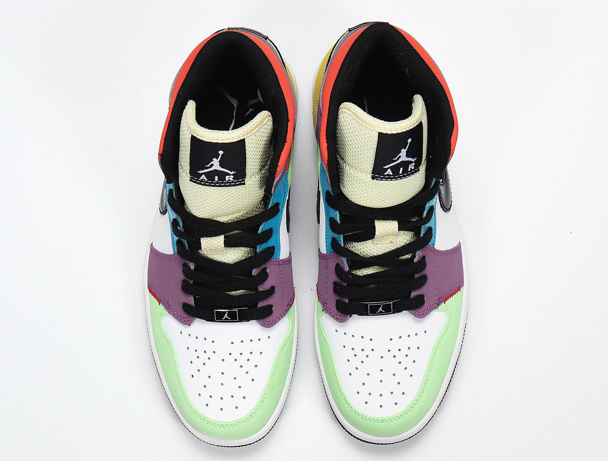Air Jordan 1 High Sneakers in Multicolor CW1140-100 - product image from the listing.