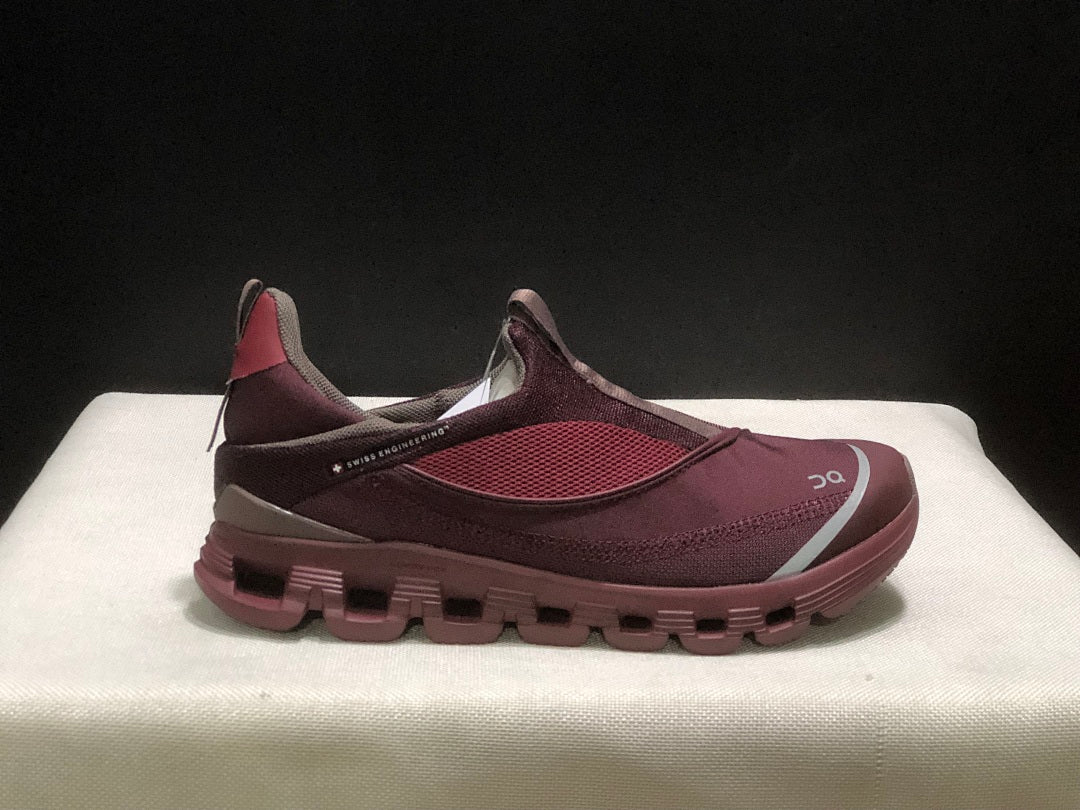 On Cloud X 4 Coast Slip-On Sneakers in Burgundy Red - product image from the listing.