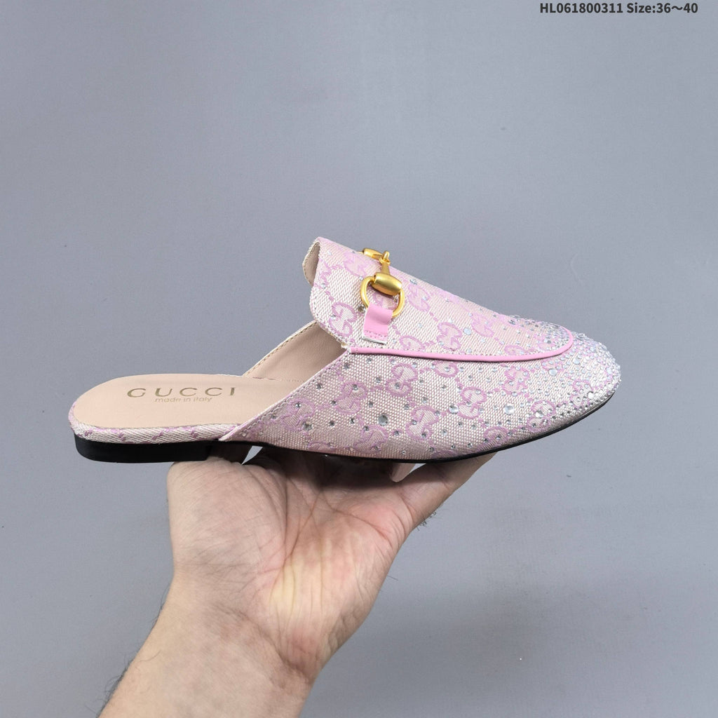 Princetown Crystal-Embellished Canvas Mule by Gucci - product image from the listing.